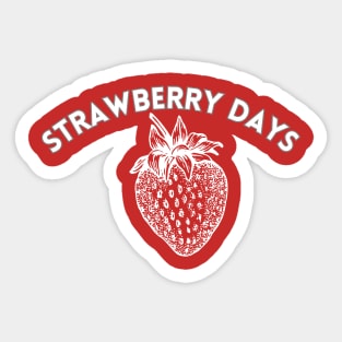 Lined Strawberry Days Celebration Pleasant Grove Utah Sticker